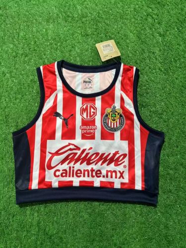 Women 2025-2026 Chivas Home Soccer Yoga Vest Girl Football Jersey