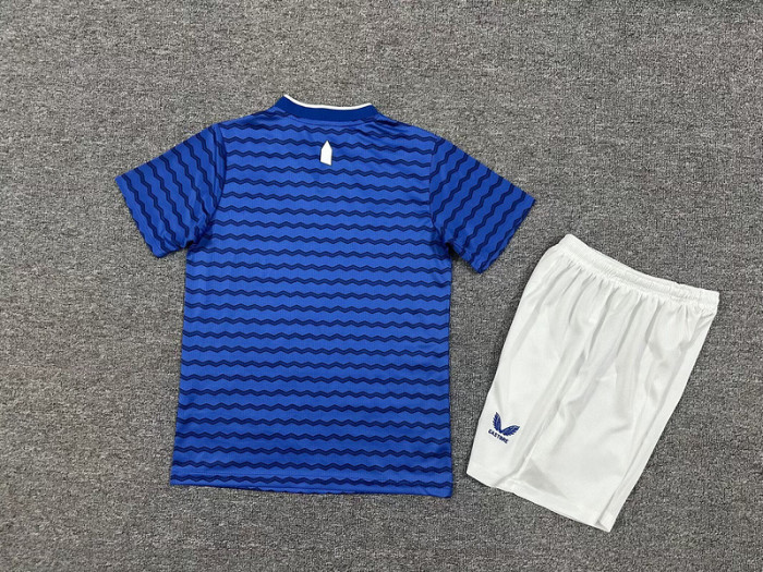 Youth Uniform Kids Kit Everton 2025-2026 Home Soccer Jersey Shorts Child Football Set