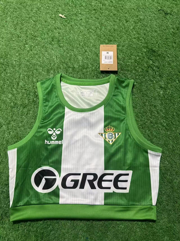 Women 2025-2026 Real Betis Home Soccer Yoga Vest Girl Football Jersey