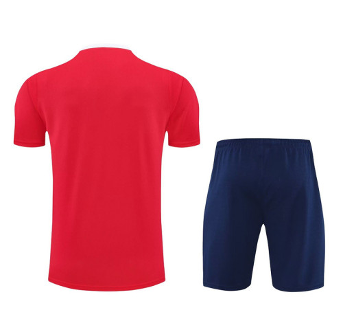Adult Uniform 2025-2026 PSG Red Soccer Training Jersey and Shorts Football Kits