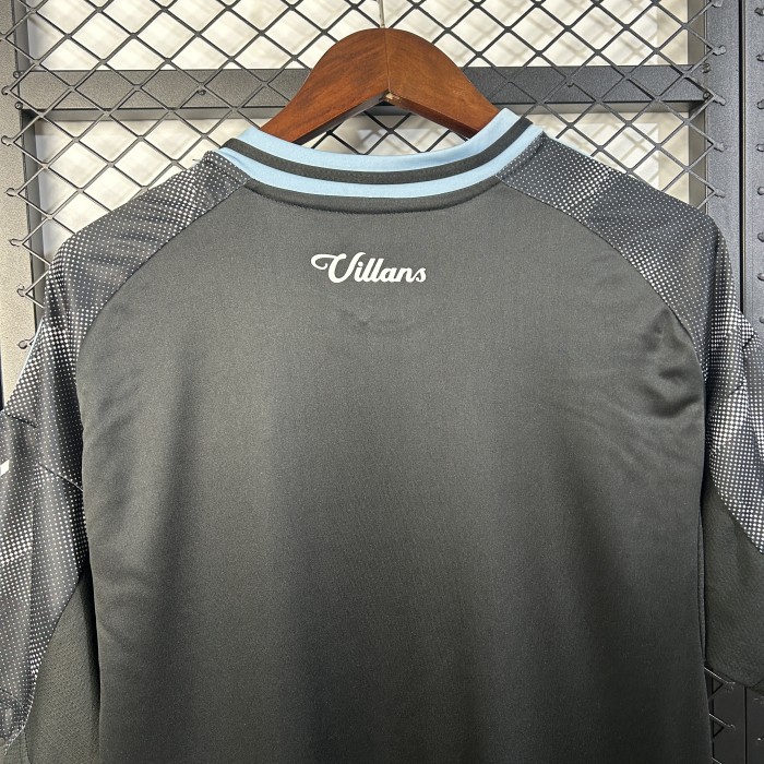 Fan Version 2025-2026 Aston Villa Away Black Football Shirt Soccer Jersey