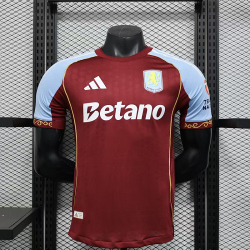 Player Version 2025-2026 Aston Villa Home Football Shirt Soccer Jersey