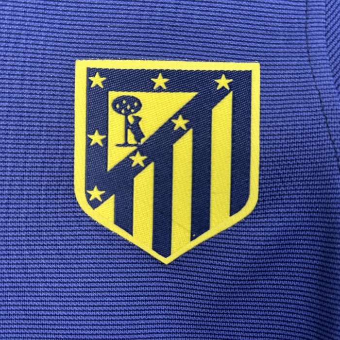 Youth Uniform Kids Kit 2025-2026 Atletico Madrid Away Dark Blue Soccer Jersey Shorts Child Football Set
