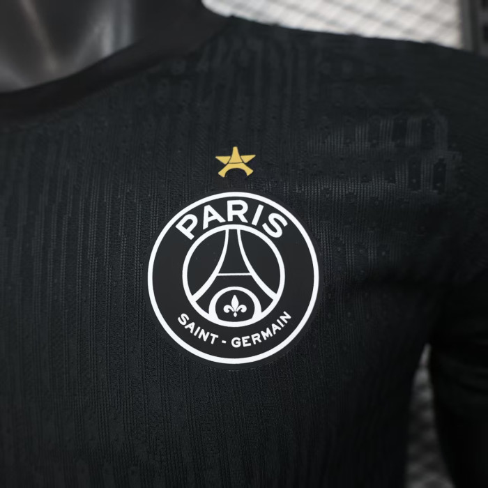 Player Version 2025-2026 PSG XO Black Training Jersey Football Maillot