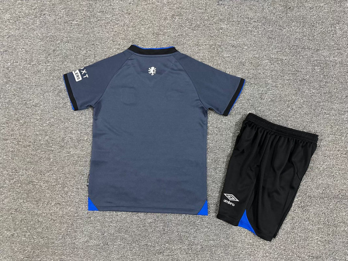 Youth Uniform Kids Kit 2025-2026 Rangers Third Away Soccer Jersey Shorts Child Football Set