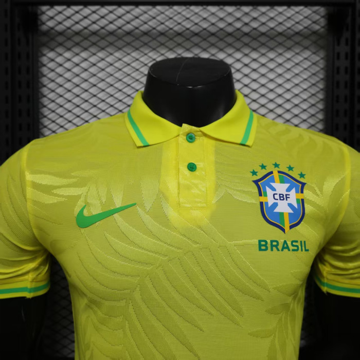 Player Version 2025 Brazil Yellow Special Edition Soccer Jersey Brasil Football Shirt