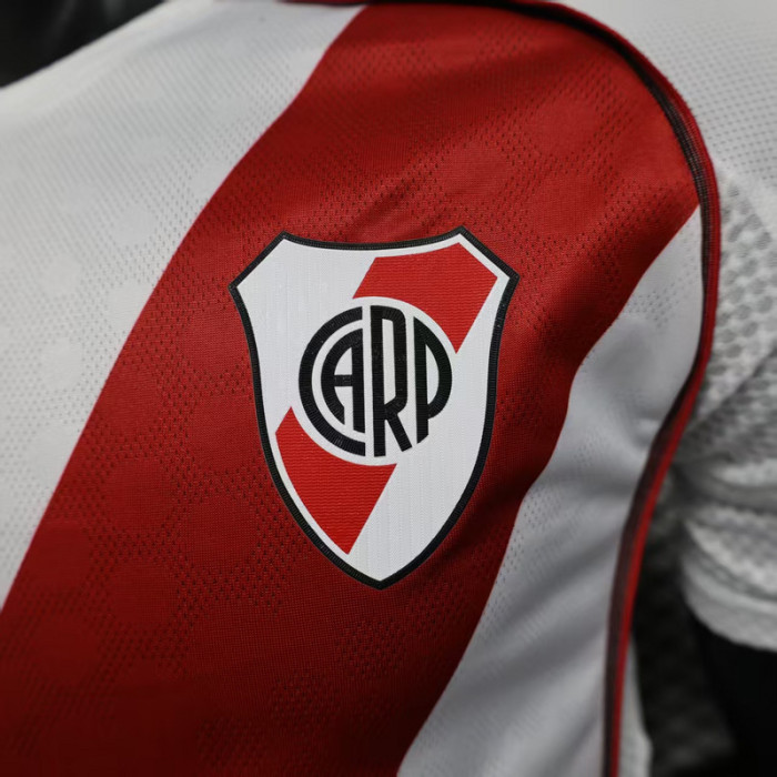 without Sponor Logo Player Version 2025-2026 River Plate Home Soccer Jersey Football Shirt