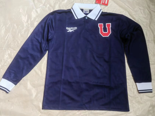 Long Sleeve Retro Jersey 1998 Universidad de Chile Home Soccer Jersey Vintage Football Shirt
