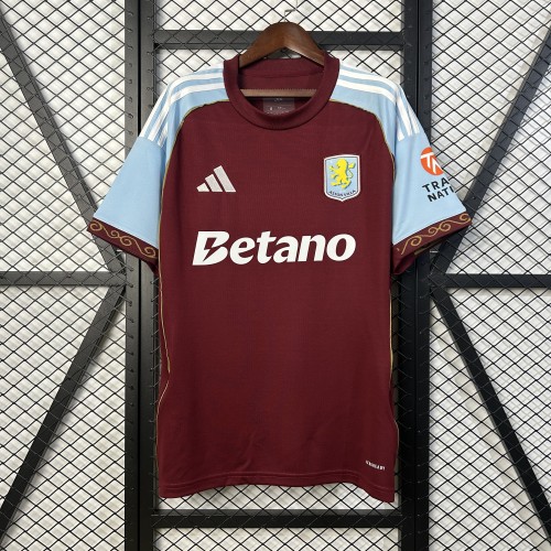Fan Version 2025-2026 Aston Villa Home Football Shirt Soccer Jersey