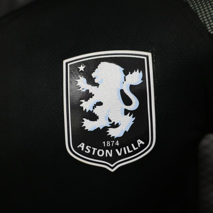 Player Version 2025-2026 Aston Villa Away Black Football Shirt Soccer Jersey