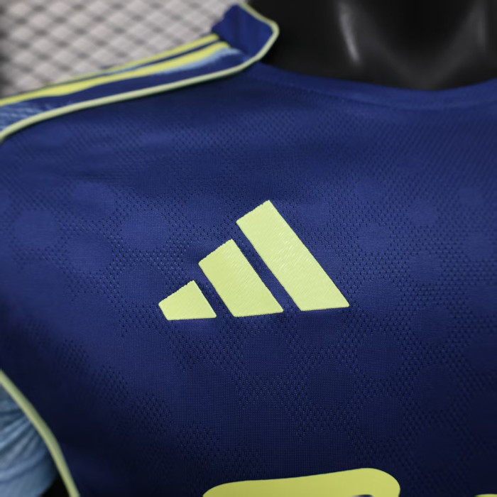 Player Version 2025-2026 Ajax Away Blue Soccer Jersey Football Shirt