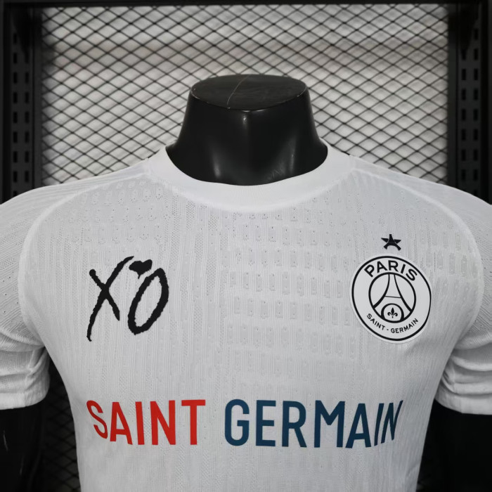 Player Version 2025-2026 PSG XO White Training Jersey Football Maillot