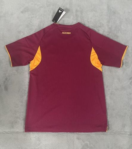 with Sponor Logo Fan Version 2025-2026 As Roma Home Soccer Jersey Football Shirt