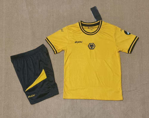 Adult Uniform Wolves Jersey 2025-2026 Wolverhampton Wanderers Home Football Shirt Shorts Football Kit