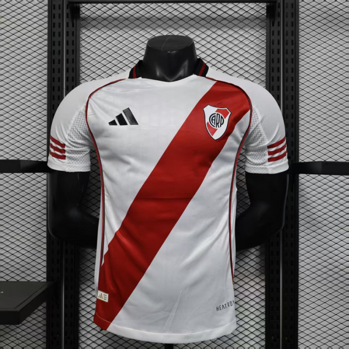 without Sponor Logo Player Version 2025-2026 River Plate Home Soccer Jersey Football Shirt