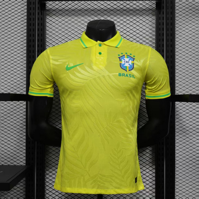Player Version 2025 Brazil Yellow Special Edition Soccer Jersey Brasil Football Shirt