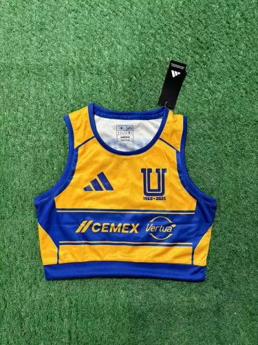 Women 2025-2026 Tigres Home Soccer Yoga Vest Girl Football Jersey
