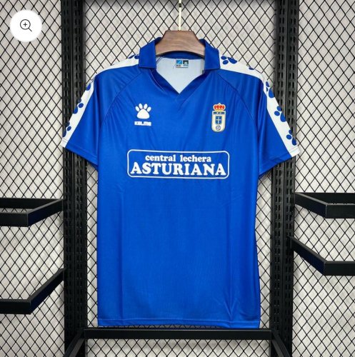 Retro Jersey 1990-1991 Real Oviedo 20 Special Fonts Home Soccer Jersey Vintage Football Shirt