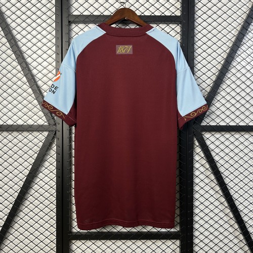 Fan Version 2025-2026 Aston Villa Home Football Shirt Soccer Jersey