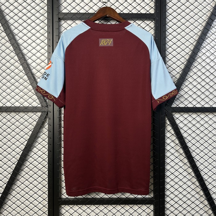 Fan Version 2025-2026 Aston Villa Home Football Shirt Soccer Jersey