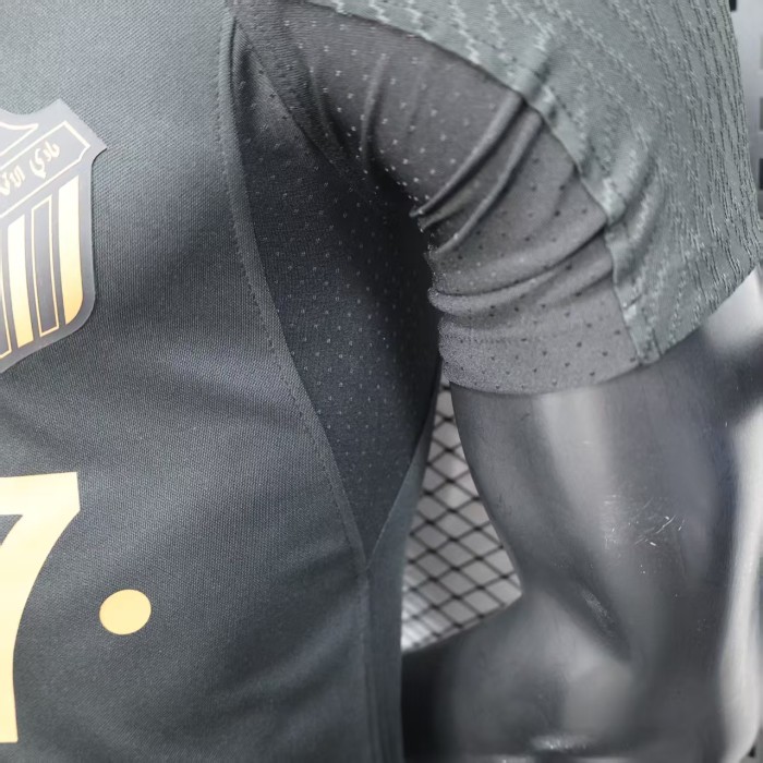 Player Version 2025-2026 Al-Ittihad Black Champions Anniversary Soccer Jersey Football Shirt
