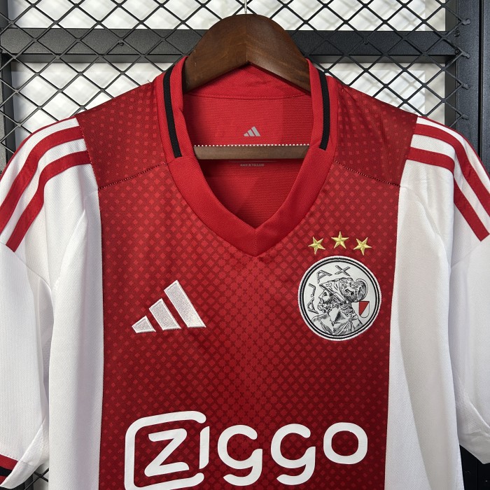 Fans Version 2025-2026 Ajax Home Soccer Jersey Football Shirt