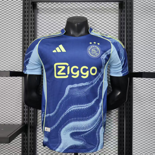 Player Version 2025-2026 Ajax Away Blue Soccer Jersey Football Shirt