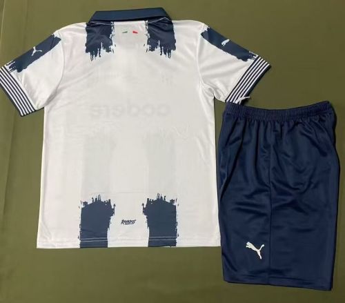 Youth Uniform Kids Kit Monterrey 2025-2026 Away Soccer Jersey Shorts Child Football Set