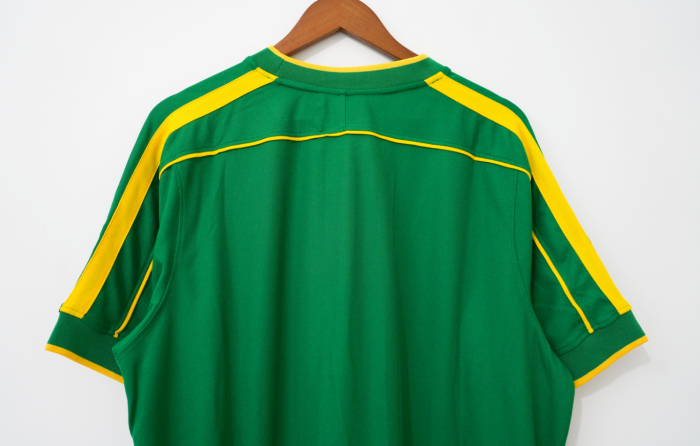 Retro Jersey 1998-2000 Brazil Third Away Green Soccer Jersey Vintage Brasil Camisetas de Futbol