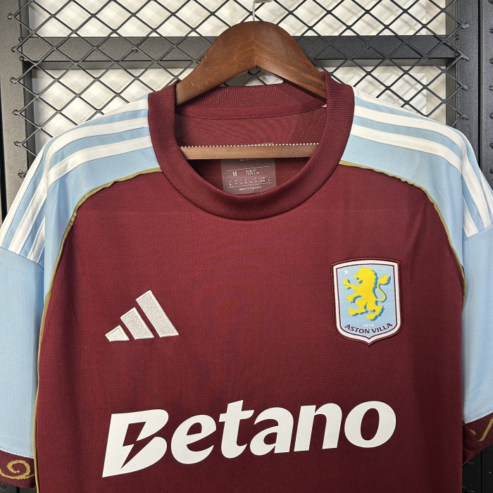 Fan Version 2025-2026 Aston Villa Home Football Shirt Soccer Jersey