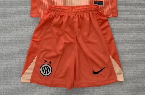 Fan Version 2025-2026 Inter Milan Orange Goalkeeper Soccer Shorts Football Shorts