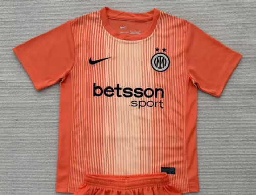 Fan Version 2025-2026 Inter Milan Orange Goalkeeper Football Shirt Soccer Jersey