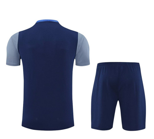 Adult Uniform 2025-2026 PSG Dark Blue Soccer Training Jersey and Shorts Football Kits
