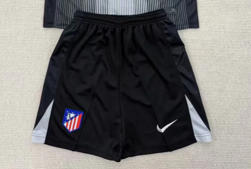 Fan Version 2025-2026 Atletico Madrid Black Goalkeeper Soccer Shorts Football Shorts