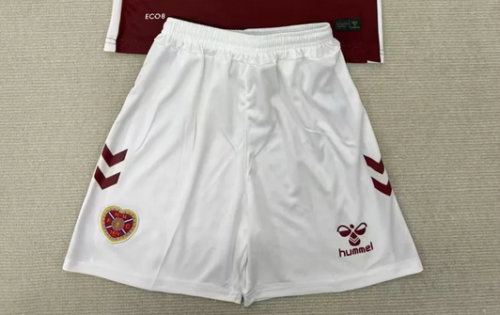 Fan Version 2025-2026 Heart of Midlothian Home Soccer Shorts Football Shorts