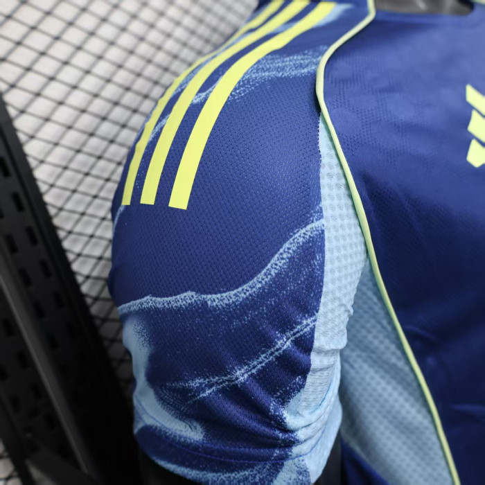 Player Version 2025-2026 Ajax Away Blue Soccer Jersey Football Shirt