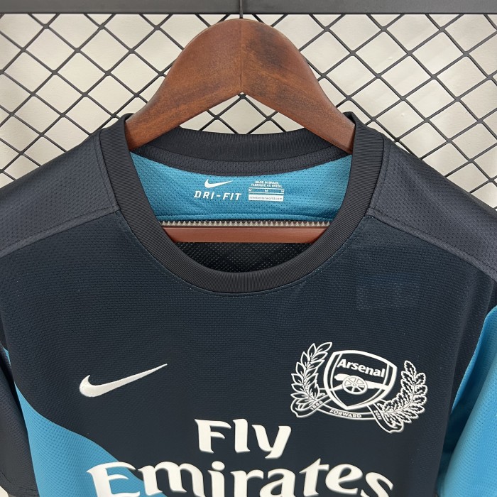 with Retro EPL Patch Retro Jersey Fan Version 2011-2012 Arsenal Away Dark Blue Soccer Jersey Vintage Football Shirt