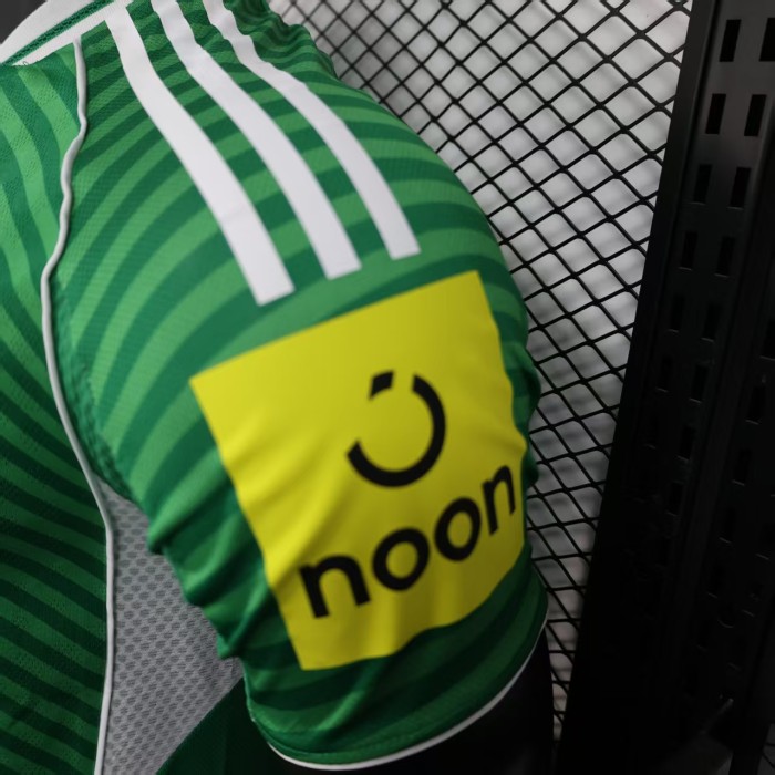 Player Version 2025-2026 Newcastle United Away Green Soccer Jersey Football Shirt