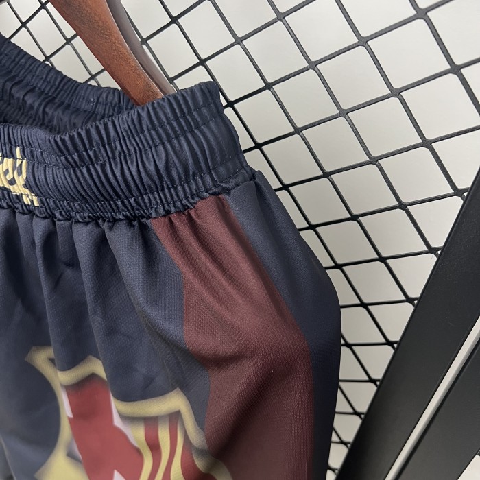 Travis Scott 2025-2026 Barcelona Retro Model Soccer Shorts Football Shorts