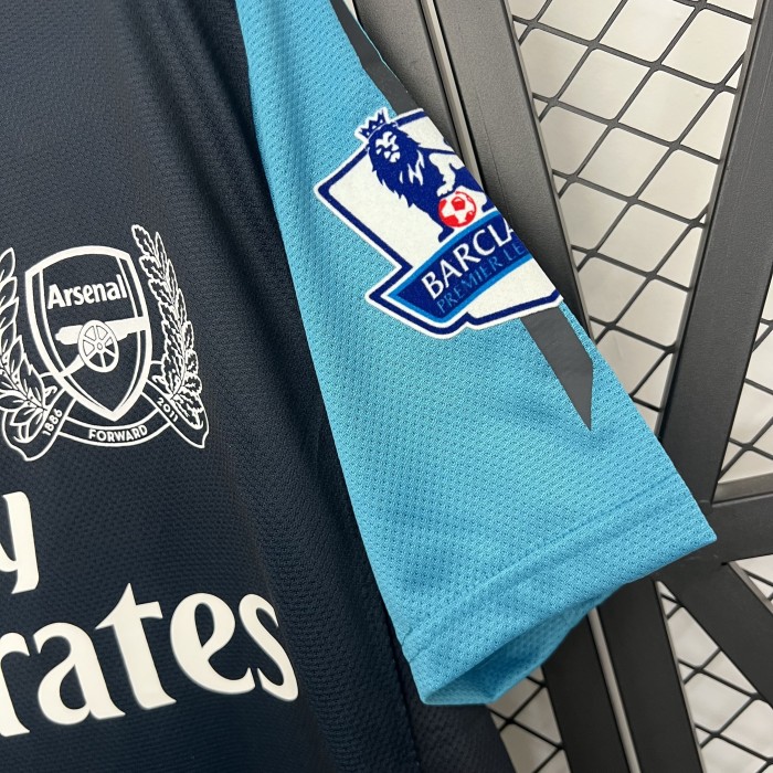 with Retro EPL Patch Retro Jersey Fan Version 2011-2012 Arsenal Away Dark Blue Soccer Jersey Vintage Football Shirt