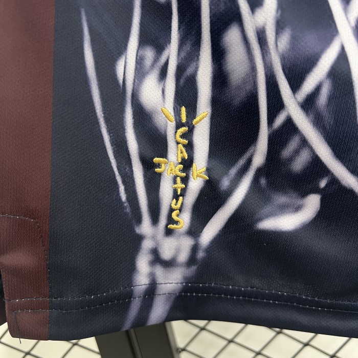 Travis Scott 2025-2026 Barcelona Retro Model Soccer Shorts Football Shorts