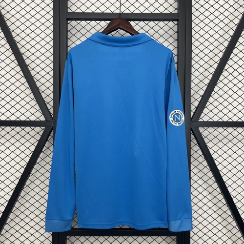 Long Sleeve Retro Jersey 1986-1987 Napoli Home Soccer Jersey