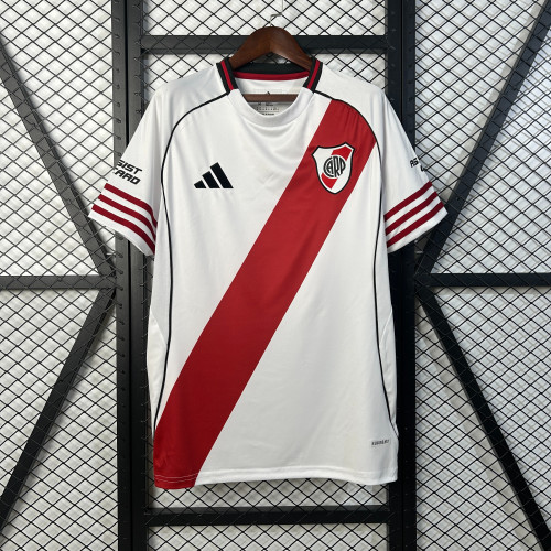 without Sponor Logo Fans Version 2025-2026 River Plate Home Soccer Jersey Football Shirt