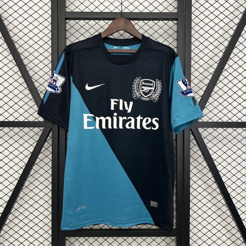 with Retro EPL Patch Retro Jersey Fan Version 2011-2012 Arsenal Away Dark Blue Soccer Jersey Vintage Football Shirt