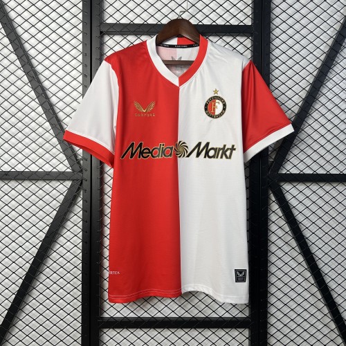 Fan Version 2025-2026 Feyenoord Rotterdam Home Soccer Jersey Football Shirt