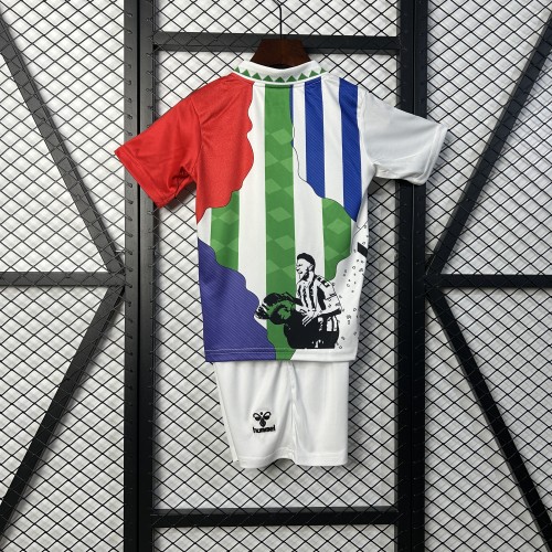 Youth Uniform Kids Kit 2025-2026 Real Betis Souvenir Version Soccer Jersey Shorts Child Football Set