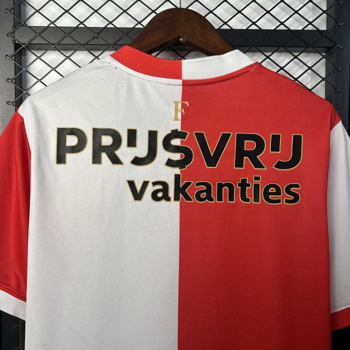 Fan Version 2025-2026 Feyenoord Rotterdam Home Soccer Jersey Football Shirt