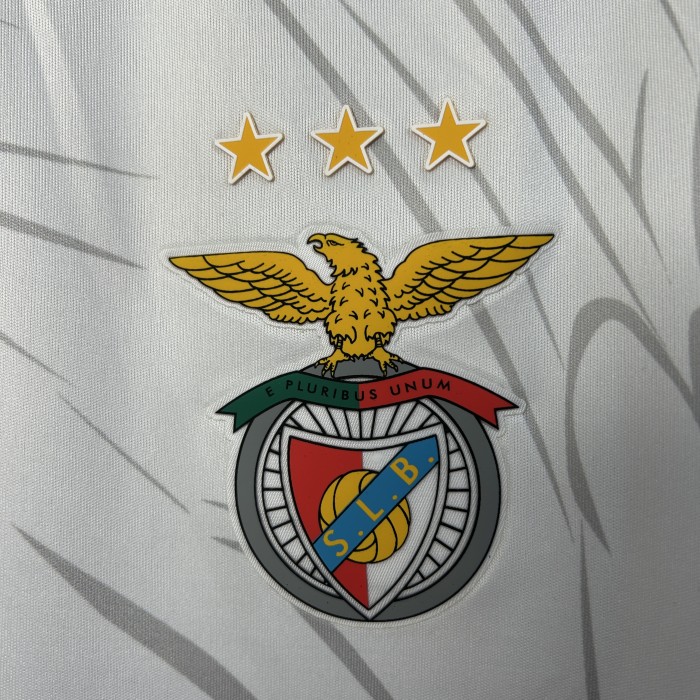 Fan Version 2025-2026 Benfica White Soccer Jersey Football Shirt