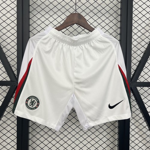 Fan Version 2025-2026 Chelsea Away White Soccer Shorts Football Shorts