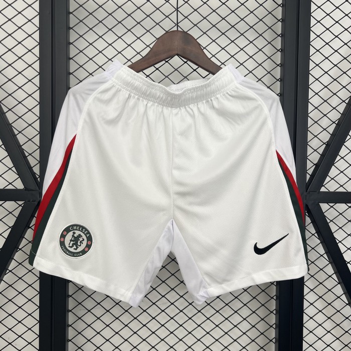 Fan Version 2025-2026 Chelsea Away White Soccer Shorts Football Shorts